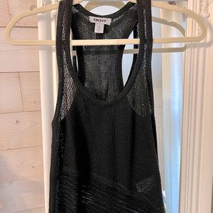 DKNY sheer sweater tank
